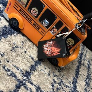 Loungefly Orange School Bus Kids Bag